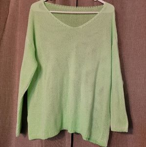 Key Lime Green Knitted 3/4 Sleeve